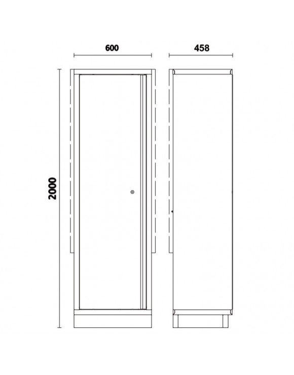 ARMARIO EN CHAPA DE 1 PUERTA - C45PRO AS1