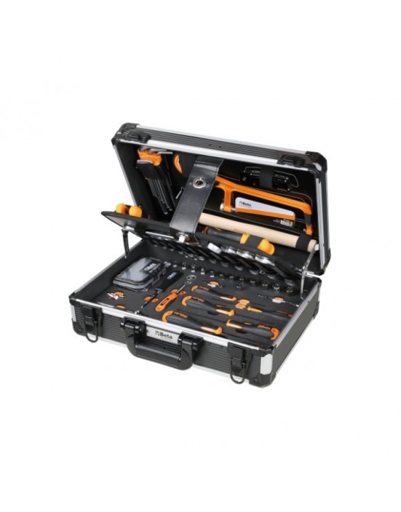 MALETA PORTA HERRAMIENTAS CON TALADRO ATORNILLADOR 12V Y SURTIDO DE 146 HERRAMIENTAS