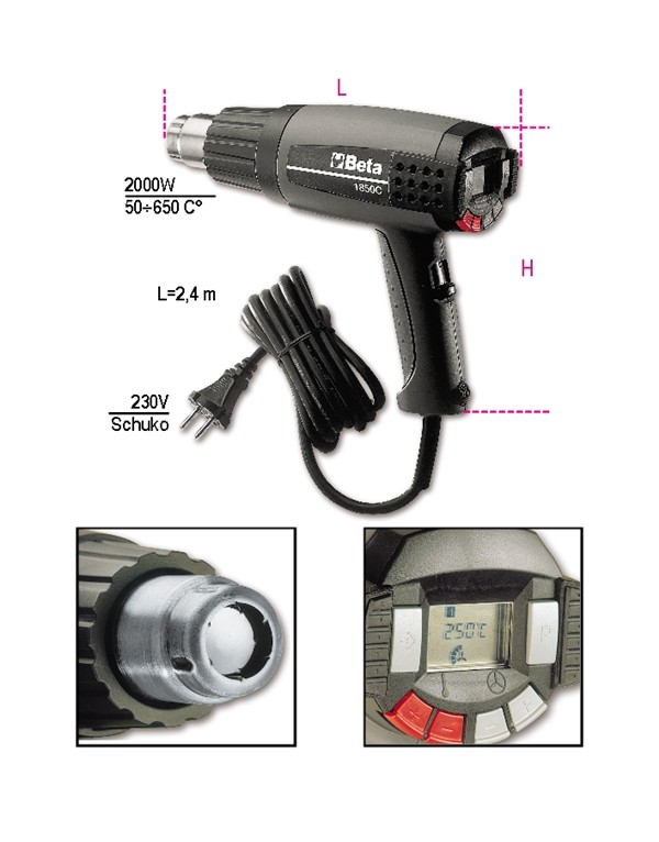 1850 C-PISTOLA TÉRMICA REGUL.ELECTRÓNICA