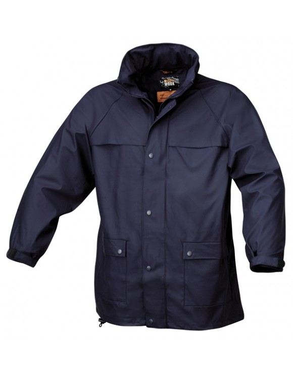 7979 BLU/S-CHAQUETA EN PVC TRICOT